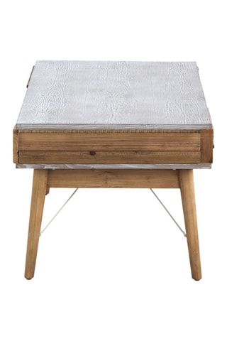 Mesa de centro - Blanco y natural