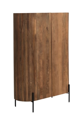 Armario de 2 puertas de madera de mango - 100 x 140 x 40 cm