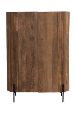 Armario de 2 puertas de madera de mango - 100 x 140 x 40 cm