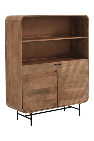 Aparador de 2 puertas de madera de mango - 110 x 140 x 40 cm