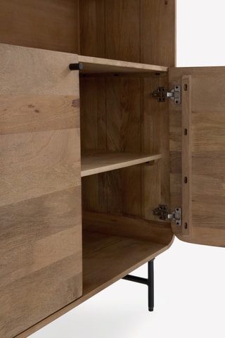 Aparador de 2 puertas de madera de mango - 110 x 140 x 40 cm
