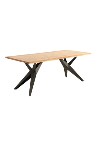 Mesa de comedor de madera - Natural y negro
