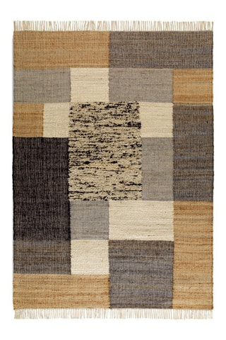 Alfombra rectangular - Marrón y negro