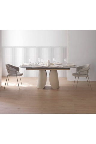 Mesa de comedor extensible de cerámica - 180/240 x 76 x 95 cm