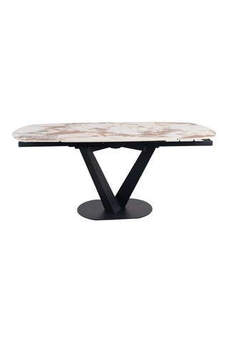 Mesa de comedor extensible de cerámica - 120/160 x 90 x 76 cm