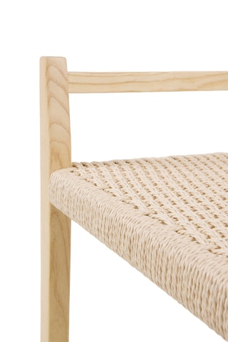 Banco de madera de fresno - 100 x 61 x 40 cm