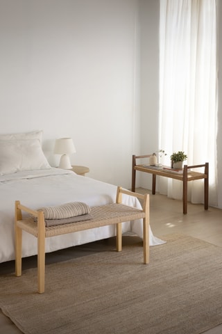 Banco de madera de fresno - 100 x 61 x 40 cm