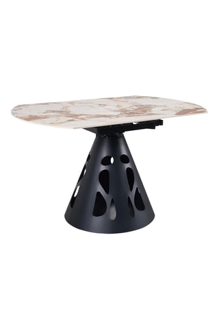 Mesa de comedor extensible de cerámica - 135 x 90 x 76 cm