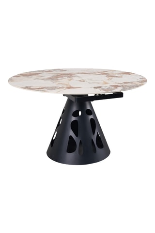 Mesa de comedor extensible de cerámica - 135 x 90 x 76 cm