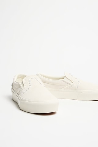 Slip-on plateformes en nubuck Classic Slip-On Platform - Blanc