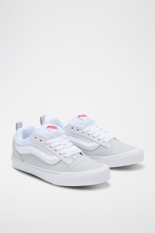 Baskets en nubuck Knu Skool - Gris clair et blanc