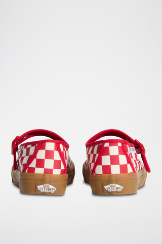 Babies en nubuck Mary Jane - Rouge et blanc