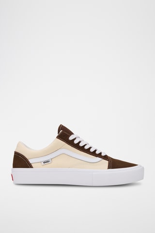Baskets en nubuck Skate Old Skool - Marron et beige clair