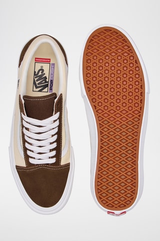Baskets en nubuck Skate Old Skool - Marron et beige clair