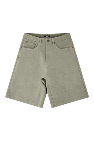 Short baggy en jean Check-5 - Kaki
