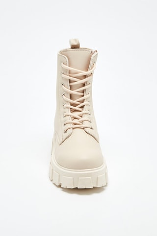 Botines con plataforma - Beige