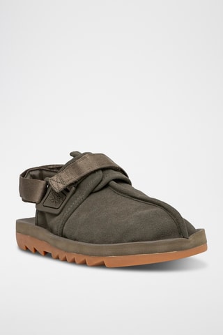 Zuecos de nobuk Beatnik - Verde