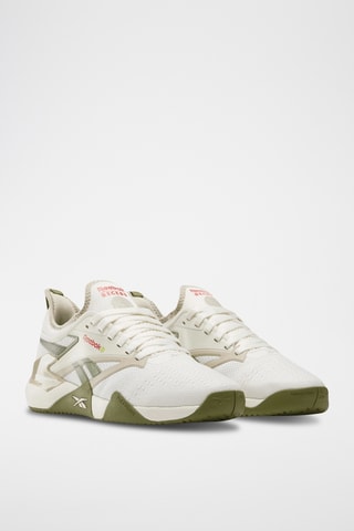 Zapatillas de pickleball - Blanco y verde oscuro