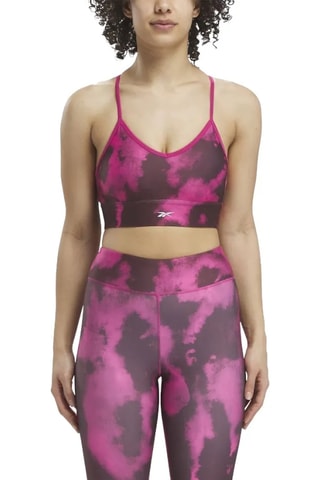 Sujetador deportivo de entrenamiento tie-dye - Fucsia y burdeos