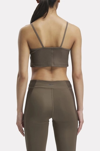 Crop top de yoga Rib - Topo oscuro