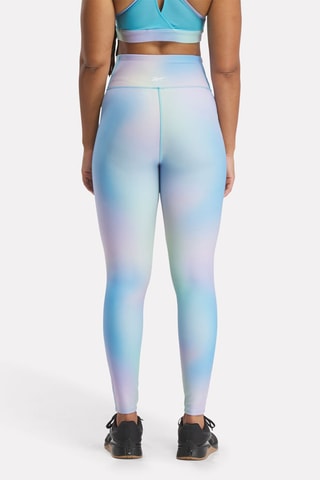 Leggings de tiro alto tie-dye Lux Bold - Azul