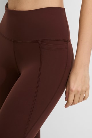 Leggings de deporte de tiro alto Lux - Marrón