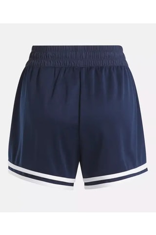 Short de entrenamiento tiro alto - Azul marino y blanco