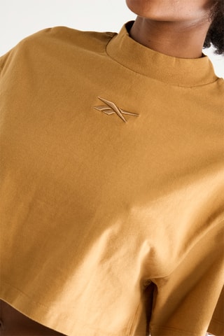 Camiseta cropped - Mostaza