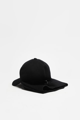 Gorra de béisbol de lana virgen - Negro