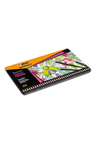 Boîte Premium Intensity Woodcase - 
36 crayons de couleurs