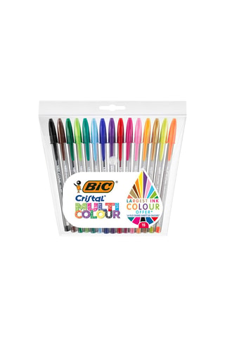 15 stylos-bille Cristal Multicolour - 15 encres