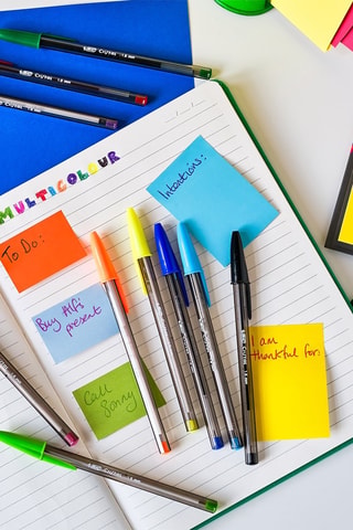 15 stylos-bille Cristal Multicolour - 15 encres