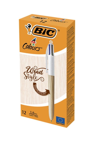 12 stylos-bille 4 couleurs - 4 encres