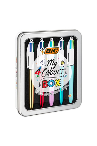 5 stylos-bille 4 couleurs My 4 Colours Box - 8 encres