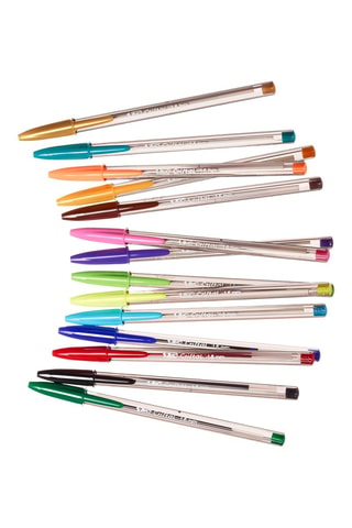 10 stylos-bille Cristal Soft - Couleurs assorties