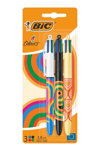 3 stylos-bille Retro Lines - 4 encres