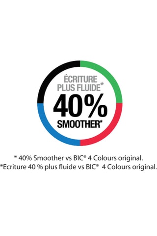 Stylo 4 couleurs et 2 recharges encre bleue Smooth