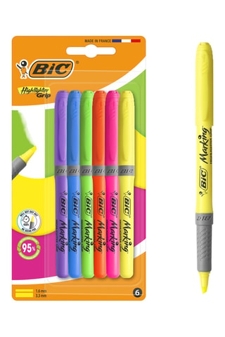 6 surligneurs - 6 couleurs