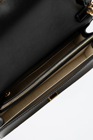 Sac porté épaule en cuir - Noir