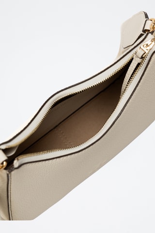 Sac porté épaule en cuir - Beige