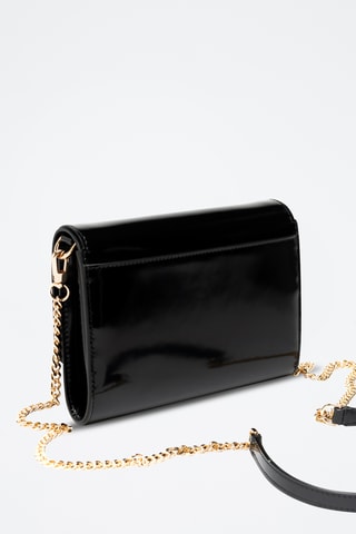 Sac bandoulière en cuir - Noir