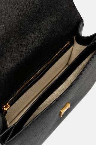 Sac bandoulière en cuir - Noir