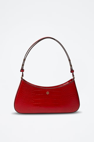 Sac porté épaule en cuir - Rouge