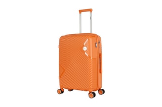 Bagaglio a mano e valigia media Cassiopee (S/M) - 55/63 cm - Argentato e arancione