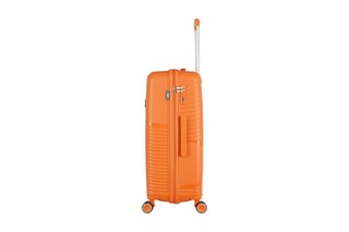 Bagaglio a mano e valigia grande Cassiopee (S/L) - 55/73 cm - Argentato e arancione