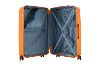 Bagaglio a mano e valigia grande Cassiopee (S/L) - 55/73 cm - Argentato e arancione