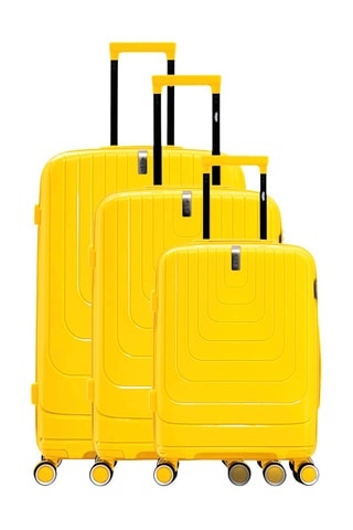 Set de 3 valises Galina (S/M/L) - 55,5/65/74,5 cm - Jaune