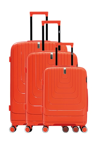 Set de 3 valises Galina (S/M/L) - 55,5/65/74,5 cm - Rouge