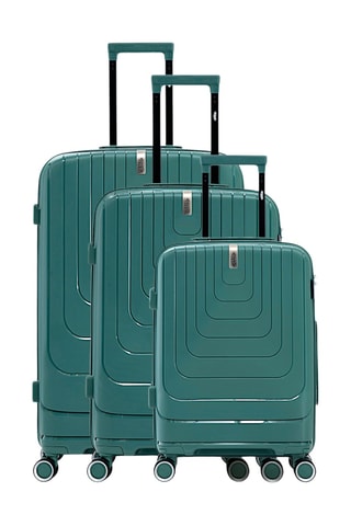Set de 3 valises Galina (S/M/L) - 55,5/65/74,5 cm - Vert