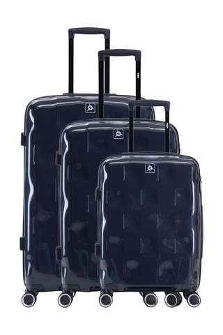 Set de 3 valises Aquila (S/M/L) - 54,5/63,5/74,5 cm - Bleu foncé